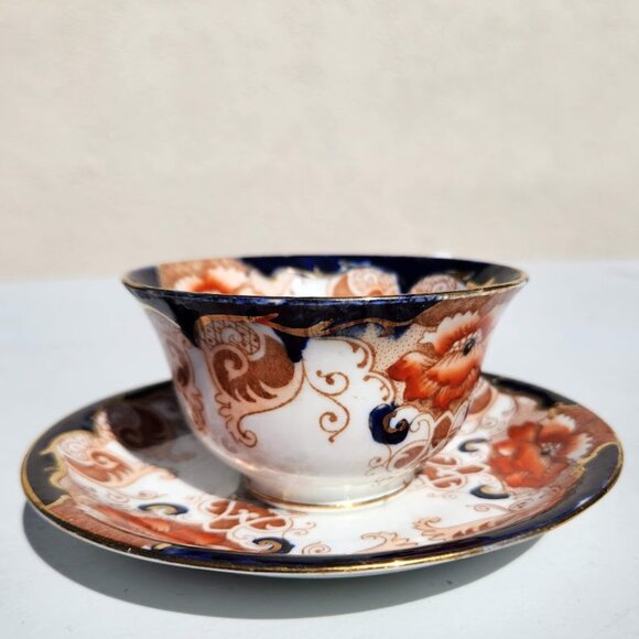 Alfred B Pearce & Co Antique English Bone China Tea Cup Saucer Set Vintage Plate - Picture 4 of 16